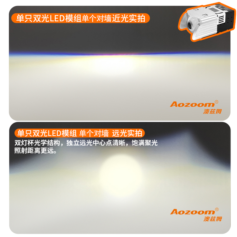 aozoom澳兹姆双光LED透镜单光矩阵模组激光透镜汽车大灯改装1.5寸-图2