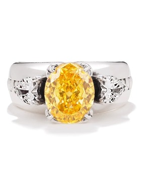 几何多彩锆石AARONX925银复古