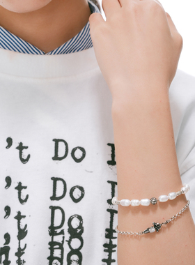 aaronx原创设计小众高级感宝剑男女叠戴轻奢精致百搭925银手链