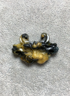 新天然岫玉兽面锁古风汉服吊坠手工雕刻镂空长命锁玉佩挂件热销现