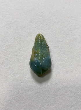 新岫玉玉米吊坠地球蓝吊坠苞谷毛衣链玉米项链花玉中式项链随机发