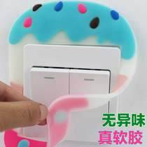 Bedroom socket Decorative Wall Switch Protective Sheath Spot New Home Daily Cartoon Soft Micelliate Light Switch Patch