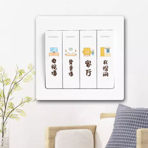 Logo STICKER DISTRIBUTION BOX LABEL STICKER CREATIVE SOCKET PANEL INDICATING WALL STICKUP SWITCH MARK WITH NIGHTLIGHT HOME LIGHT