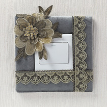 Home Switch Patch Wall Stickup Brief Modern Living Room Wall Socket Protective Sleeve Cloth Art Switch Patch Protective Sheath Field Garden