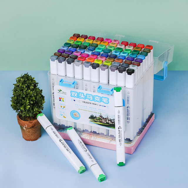 Mekal marker pen 80 colors soft head and hard head double head