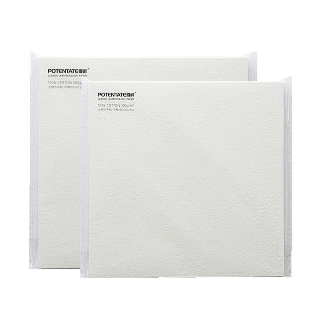 Zunjue Square Watercolor Paper Cotton Pulp Portable Blank Paper