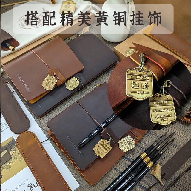 Zunjue crazy horse leather a5 handbook a6 notepad