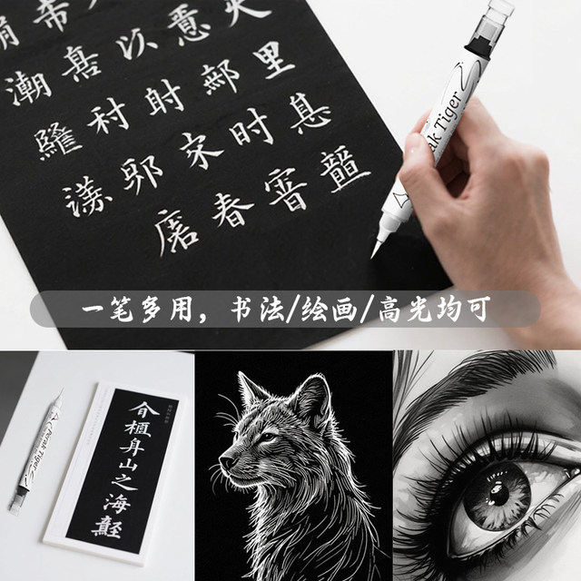 Thunder Tiger white scientific brush comes with ink