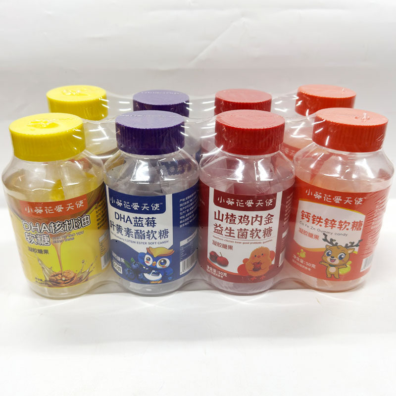 小葵花爱天使混合4连包软糖DHA核桃油+DHA蓝莓+山楂鸡内金+钙铁锌,淘宝优惠券,粉丝福利购,淘宝优惠卷