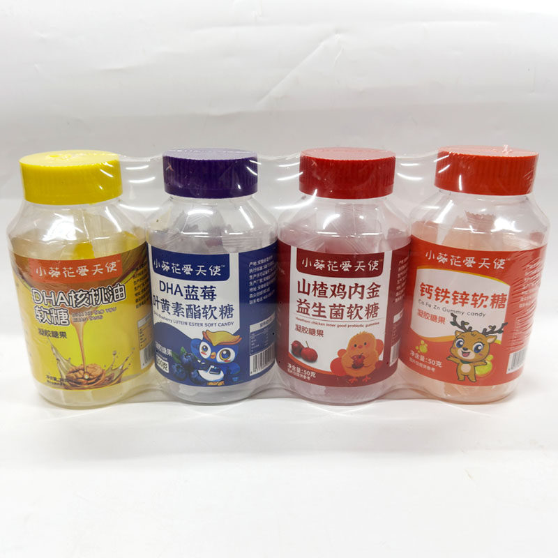 小葵花爱天使混合4连包软糖DHA核桃油+DHA蓝莓+山楂鸡内金+钙铁锌,淘宝优惠券,粉丝福利购,淘宝优惠卷