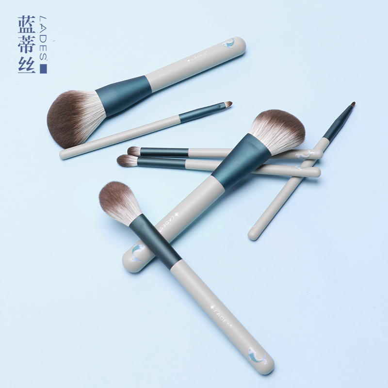 lades蓝蒂丝旗舰店LADES/蓝蒂丝12支渔烟化妆刷套刷散粉刷眼影刷全套专业美妆工具2