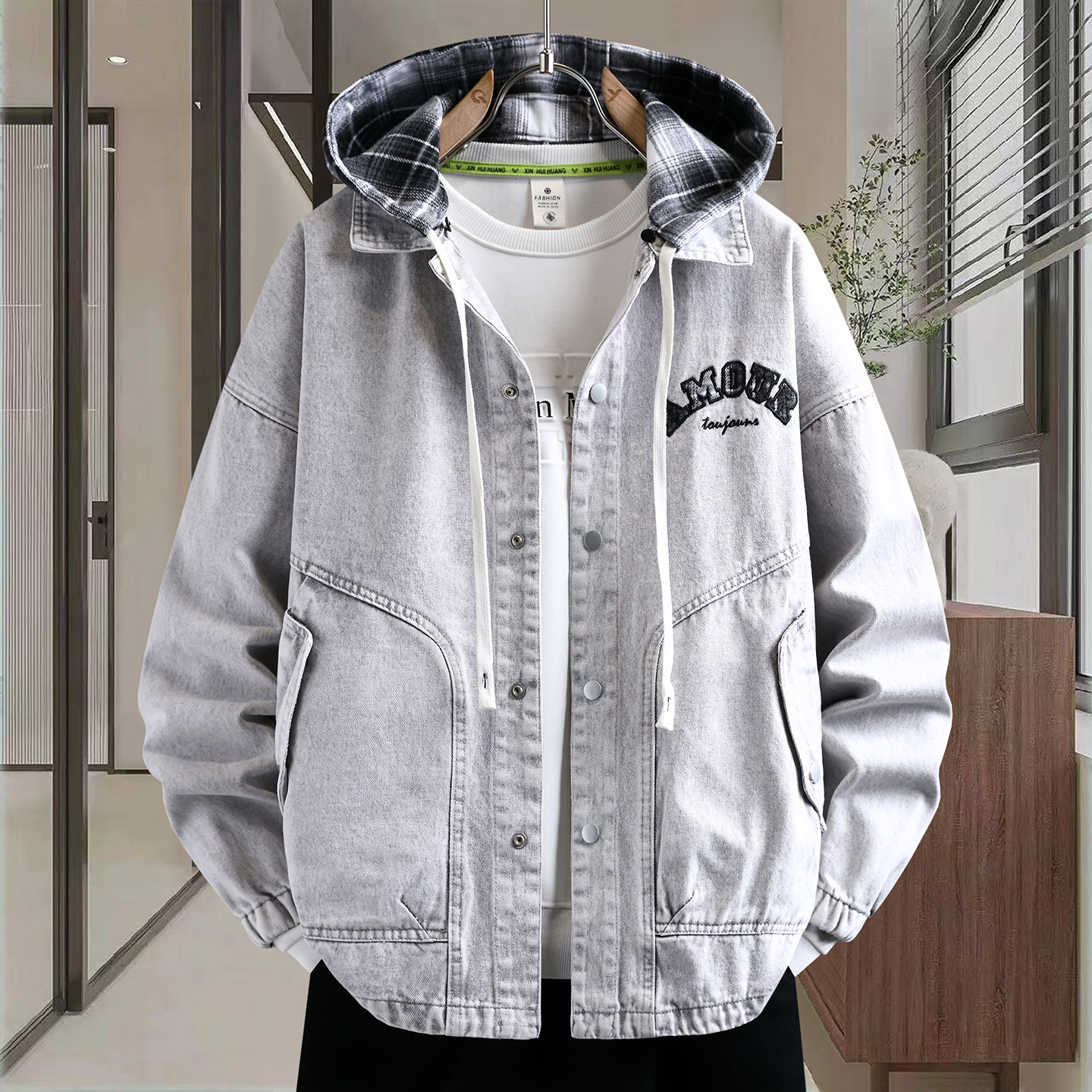 春季潮流宽松牛仔外套12岁男孩13初中学生14帅气15青少年大童夹克,淘宝优惠券,粉丝福利购,淘宝优惠卷