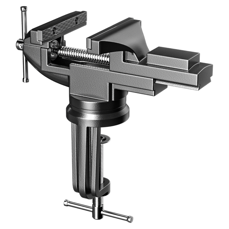 台虎钳小台钳子工作台虎钳台小型多功能家用迷你精密桌面桌台虎甜