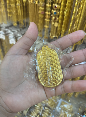 爆款时尚小众沙金吊坠海神妈祖挂坠精雕保平安送妈妈母亲节礼