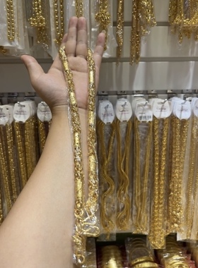 【实拍】精工仿真项链男霸气龙头龙凤桶珠链布纹龙正品久不掉色