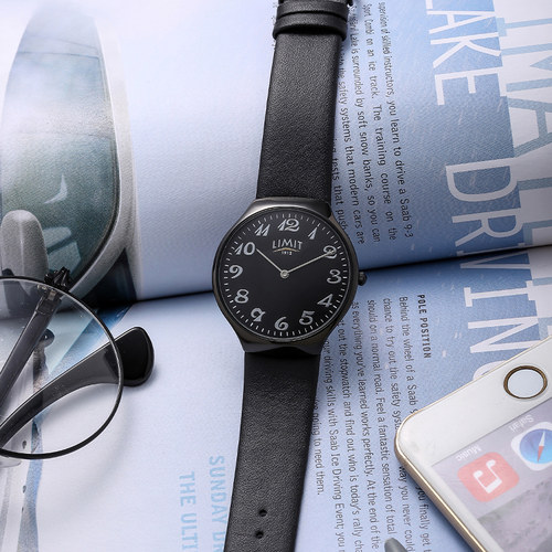 英国LIMIT超薄时尚男士腕表ins风黑色简约气质礼物 - 图2