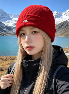 秋冬户外保暖显脸小冷帽针织帽女
