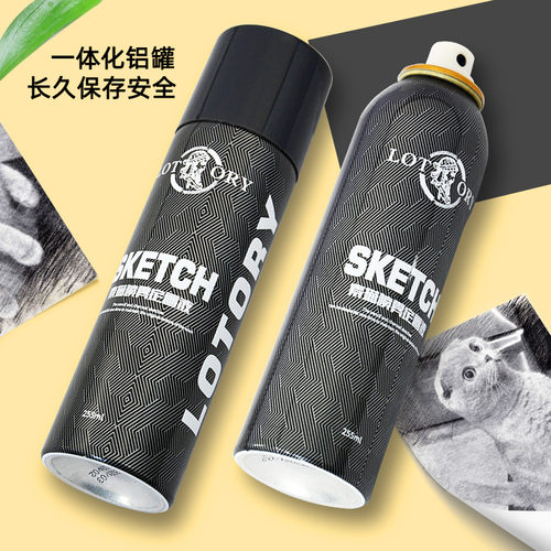 老人头素描喷雾定画液无味255ml大瓶 通用水彩水粉油画彩铅炭笔色粉笔油画棒画画固定定型固色剂订画液定化液 - 图3
