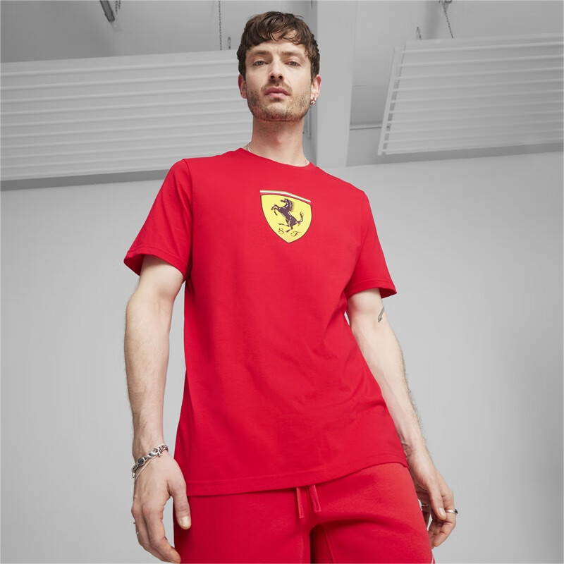 PUMA/彪马T恤男女款Ferrari赛车系列盾牌运动休闲短袖 623805-图2