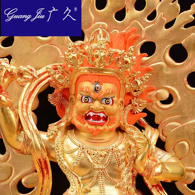 纯铜全鎏金10寸藏传佛教大势至菩萨 广久摆件