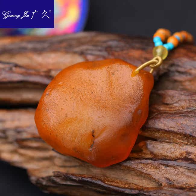 广久波罗的海天然蜜蜡一物一图项坠 广久项链