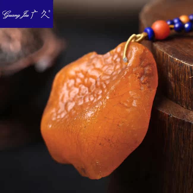 广久波罗的海天然蜜蜡一物一图项坠 广久项链