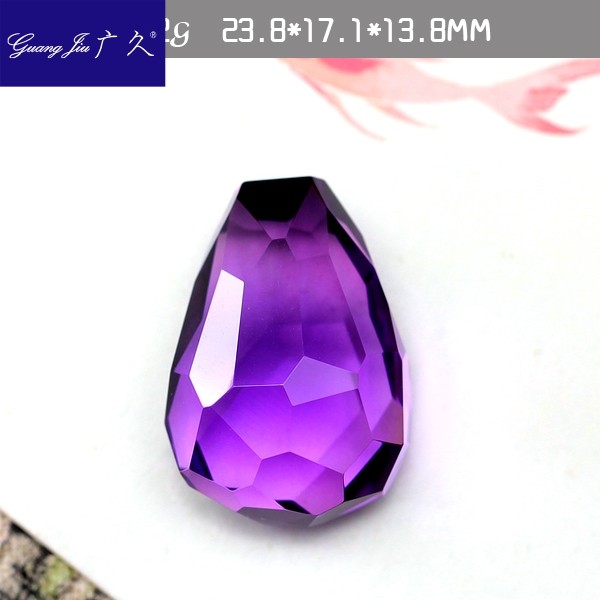 广久天然紫水晶正品紫晶原石1裸石 广久项坠/吊坠