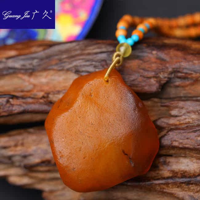 广久波罗的海天然蜜蜡一物一图项坠 广久项链