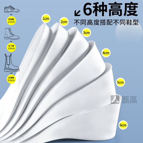 aj专用增高鞋垫内增高垫女不累脚隐形不塌陷适配耐克dunk足印部落 - 图3