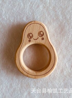 婴幼儿榉木动物磨牙棒咬牙胶木质牙胶婴儿磨牙玩具配件