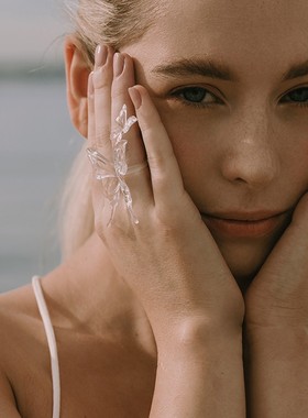 My Rosebar设计师气质高级感透明仙气3D打印蝴蝶戒指女新品