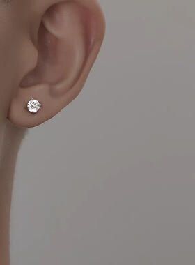 S925银明星同款耳钉小众高级百搭
