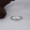 Celebrity style titanium steel cross ring