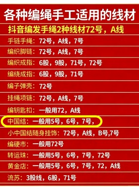 肖中国结手工DIY红绳玉线专用