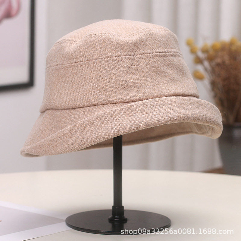 香港潮牌日系复古毛呢渔夫帽子女士春秋新款大檐卷边盆帽显脸小素,淘宝优惠券,粉丝福利购,淘宝优惠卷