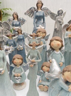 欧式复古天使树脂圣诞摆件