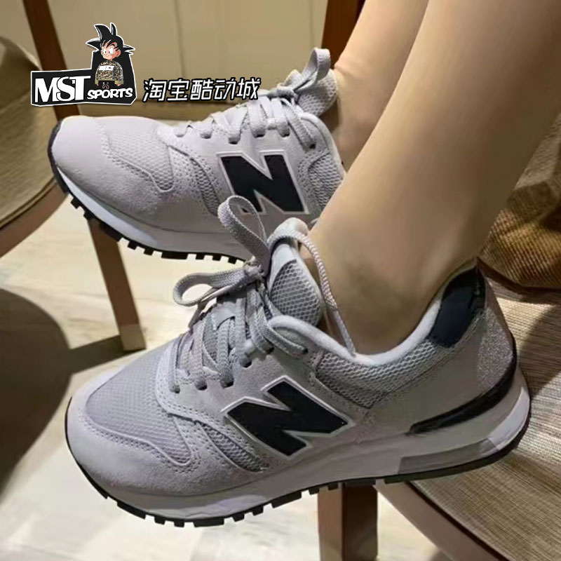 NEW BALANCE浅灰NB565麂皮灰复古运动系带男女休闲跑步鞋ML565CLG - 图1