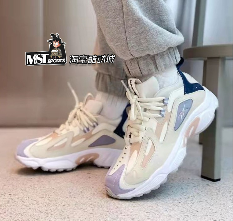 Reebok/锐步DMX1200香芋紫马卡龙女子经典运动老爹鞋跑步鞋FZ5459-图0