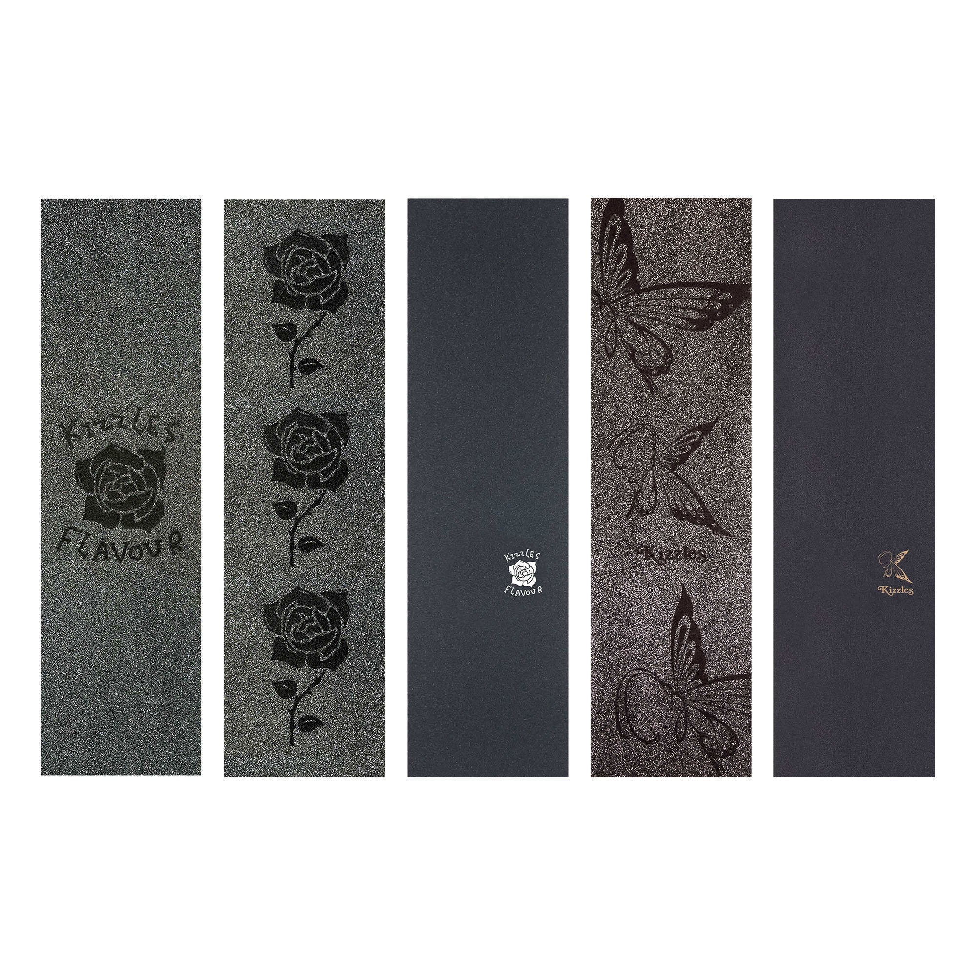 Kizzles Griptape 玫瑰蝴蝶闪粉砂纸透气孔防气泡专业滑板砂纸 - 图3