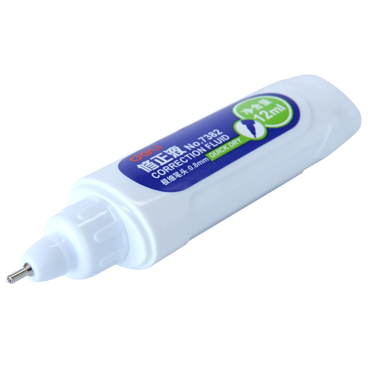 得力7382涂改修正液改正修改液笔消字灵修正带学生用可爱涂改笔白 - 图2