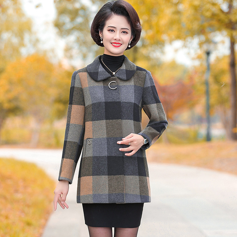 中老年女装羊毛呢中年女40岁50 淑音中老年女装