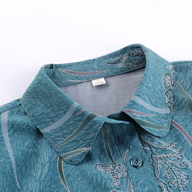 2020新款洋气妈妈秋装中袖40岁衬衫 淑音中老年女装