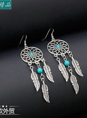 Monternet portal feather eardrop fashion tassel earrings饰品
