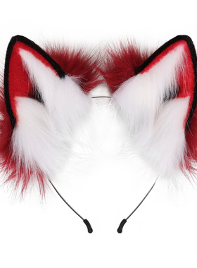 Halloween Handmade animal ear headband plush dress wolf ear