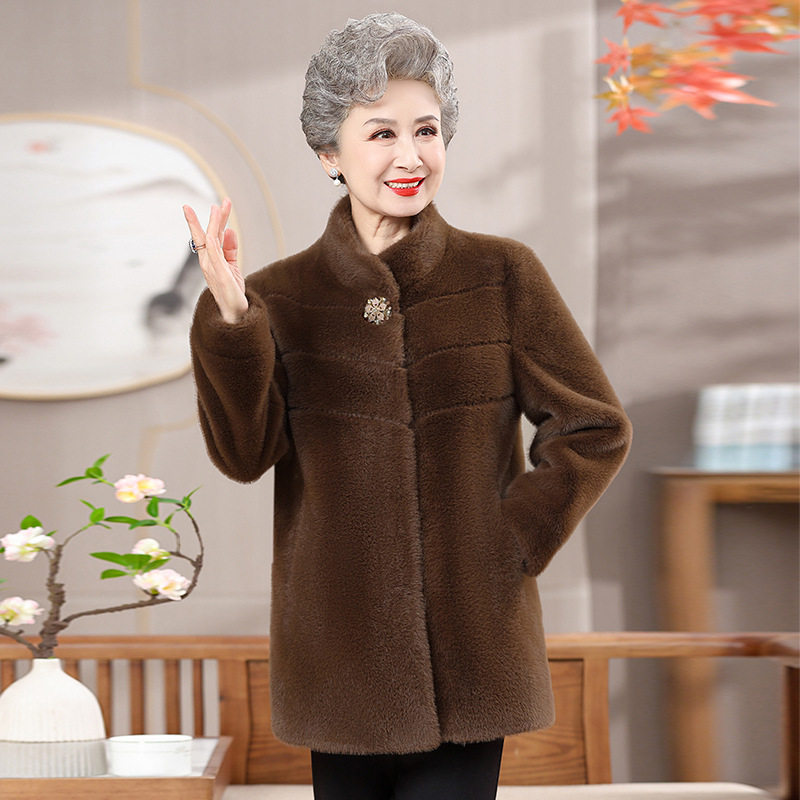 恒源祥奶奶冬装貂绒外套过年新款加厚妈妈秋冬季大衣女老年人老人,淘宝优惠券,粉丝福利购,淘宝优惠卷