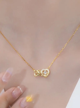 新款925纯银520跳动的心项链女轻奢小众设计锁骨链表白情人节礼物
