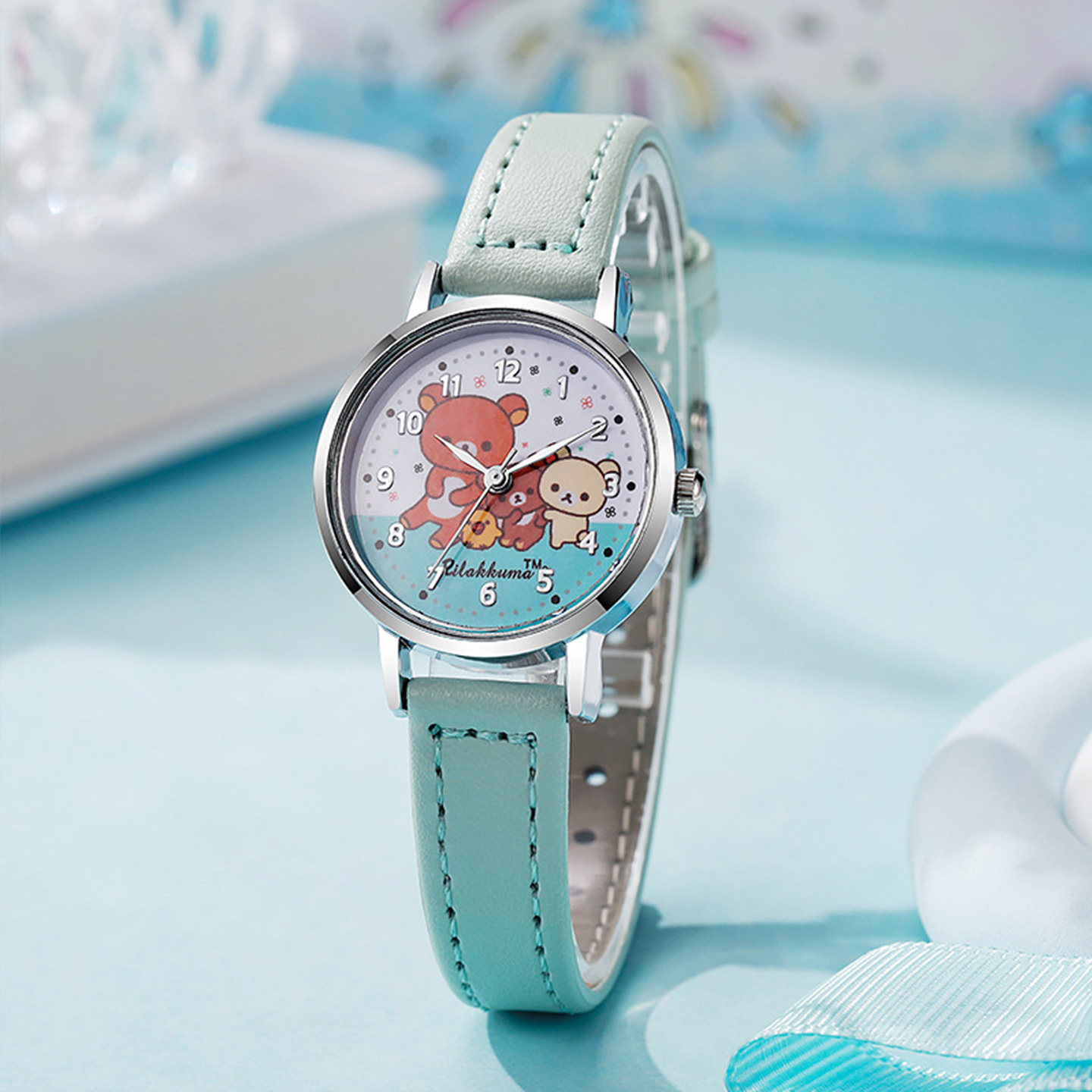 轻松熊儿童手表女孩小学生初中生考试专用2025新款只看时间石英表,淘宝优惠券,粉丝福利购,淘宝优惠卷