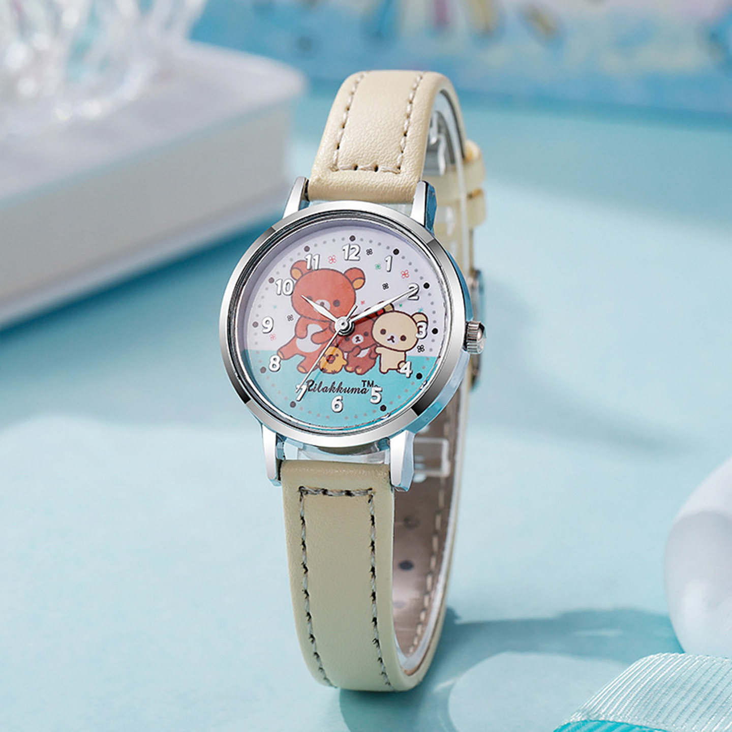 轻松熊儿童手表女孩小学生初中生考试专用2025新款只看时间石英表,淘宝优惠券,粉丝福利购,淘宝优惠卷