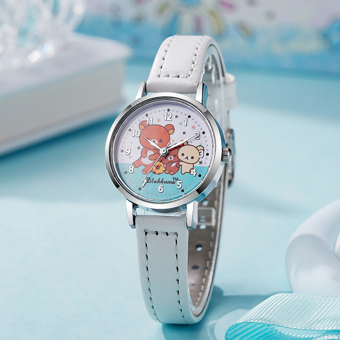 轻松熊儿童手表女孩小学生初中生考试专用2025新款只看时间石英表,淘宝优惠券,粉丝福利购,淘宝优惠卷