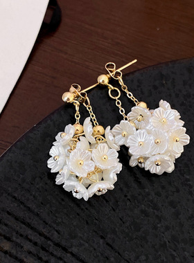 银针氛围感蝴蝶结珍珠耳环复古轻奢高级感耳钉小众百搭耳饰女